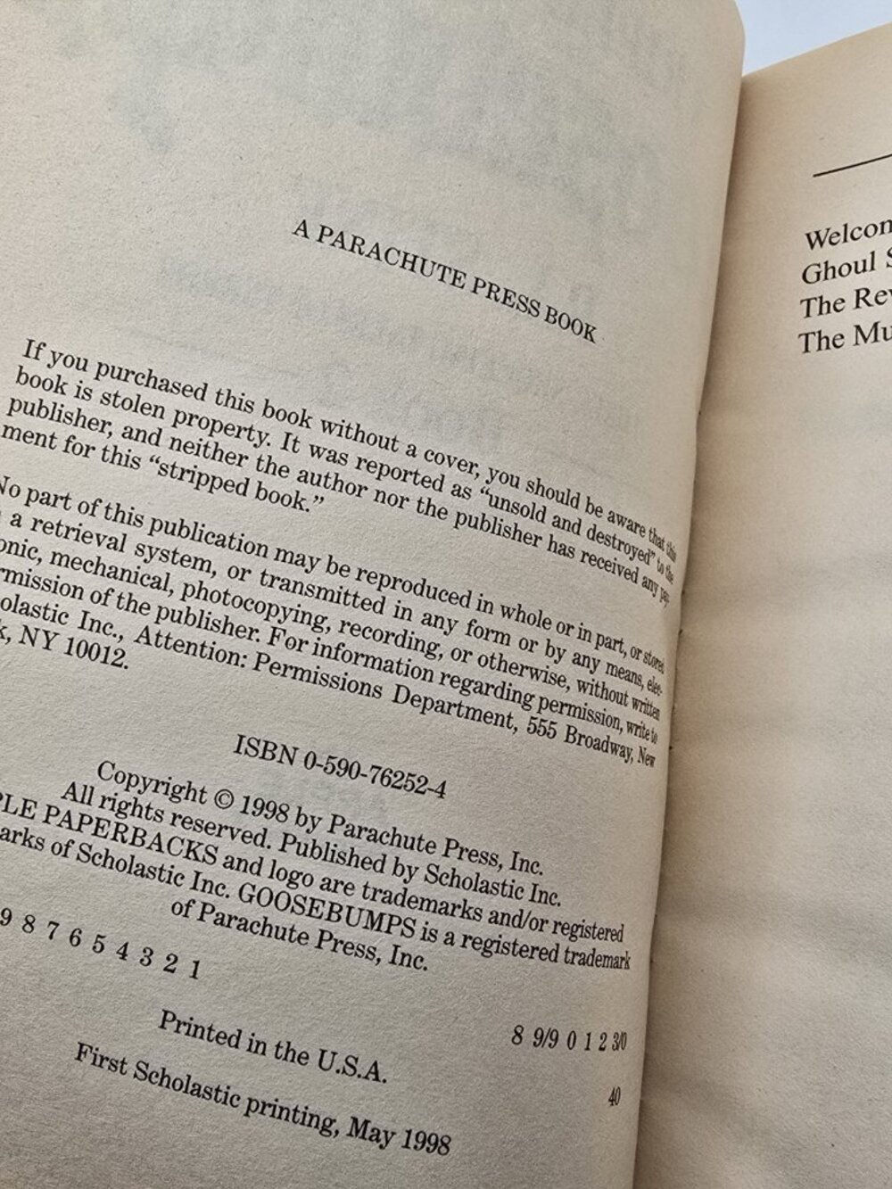 Goosebumps Triple Header Book 2: Three Shocking Tales of Terror, R.L. Stine VTG - Picture 10 of 16